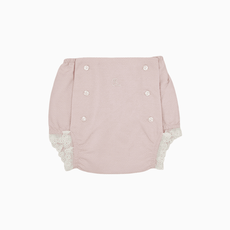Cubrepañal rosa para bebé Chocolat Baby-delante