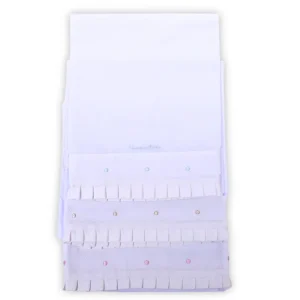Juego de sábanas blancas para moisés o minicuna de bebé de la marca Chocolat Baby, compuesto por dos piezas: sábana bajera y funda de almohada a juego.
