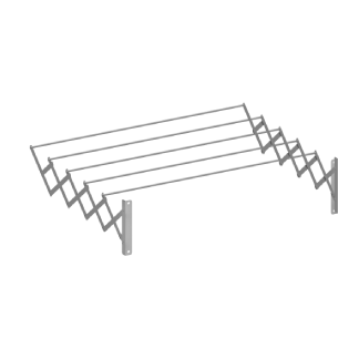 Tendedero de pared tipo acordeón AC Aluminio 180 Cuncial