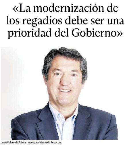 La modernización de los regadíos debe ser una prioridad del Gobierno