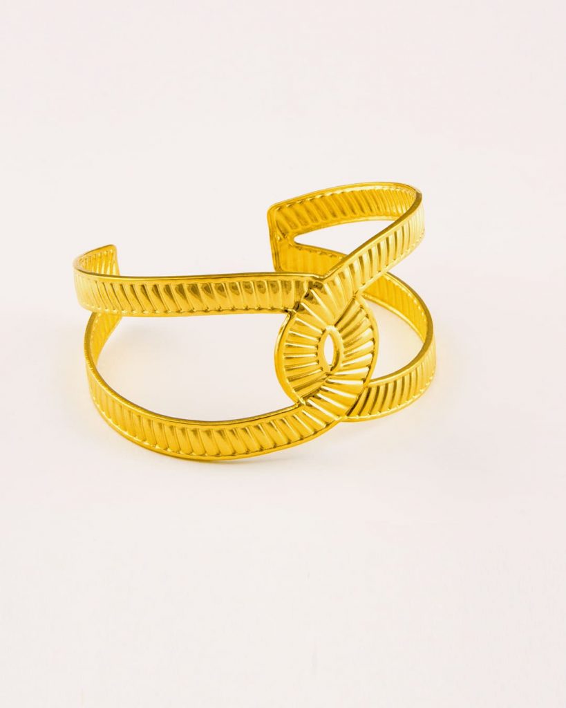 Pulsera de acero con baño de oro - Joyitas de Acero