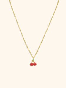 Collar Acero Inoxidable Cherry Gold