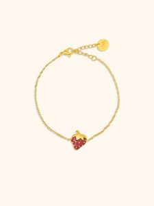 Pulsera Acero Fresa Sweet Gold