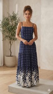 Vestido Largo Lunares