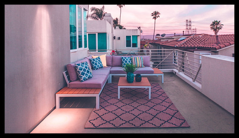 Nebulizadores en terraza