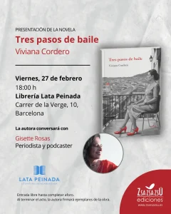 Presentación de la novela Tres pasos de Baile de Viviana Cordero en Barcelona