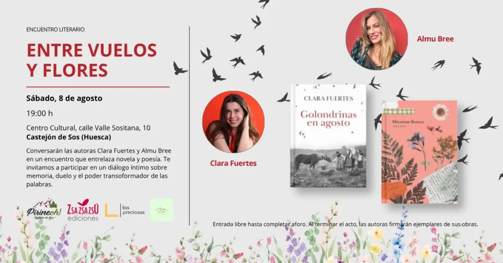 Presentación literaria de Clara Fuertes y Almu Bree en Castejón de Sos con Zsa Zsa Zsú Ediciones